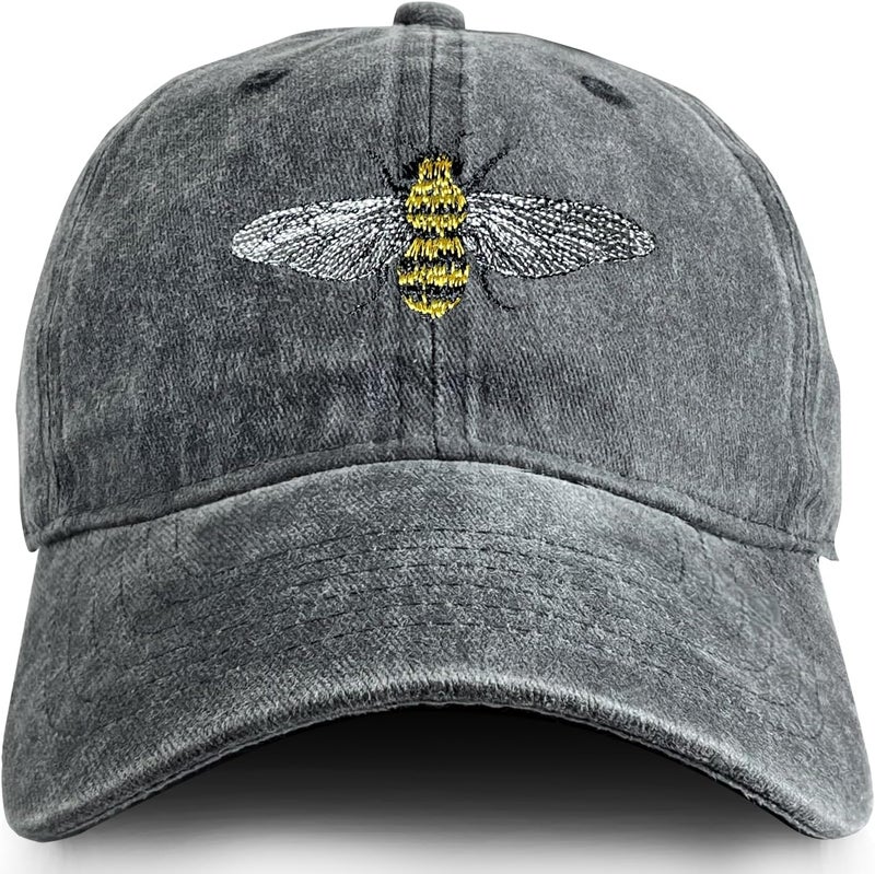 RLQWTKV Flamingo Beach Palm Tree Baseball Hat for Women Men Bees Adjustable Embroidered Cap - Image 1